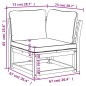 vidaXL Garten-Ecksofa mit Kissen 73x73x65 cm Massivholz Akazie vidaXL Garten-Ecksofa mit Kissen 73x73x65 cm Massivholz Akazie