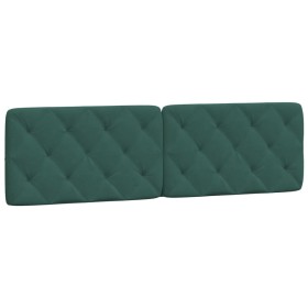 vidaXL Kopfteil-Kissen Dunkelgrün 180 cm Samt