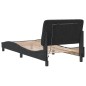 vidaXL Bettgestell mit LED Schwarz 90x190 cm Samt vidaXL Bettgestell mit LED Schwarz 90x190 cm Samt