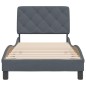 vidaXL Bettgestell ohne Matratze Dunkelgrau 90x190 cm Samt vidaXL Bettgestell ohne Matratze Dunkelgrau 90x190 cm Samt