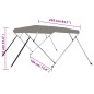vidaXL 4-Bow Bimini-Top Grau 239x184x131 cm vidaXL 4-Bow Bimini-Top Grau 239x184x131 cm