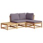 vidaXL 4-tlg. Garten-Lounge-Set mit Kissen Massivholz Akazie vidaXL 4-tlg. Garten-Lounge-Set mit Kissen Massivholz Akazie