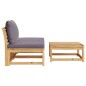 vidaXL 3-tlg. Garten-Lounge-Set mit Kissen Massivholz Akazie vidaXL 3-tlg. Garten-Lounge-Set mit Kissen Massivholz Akazie