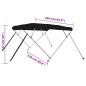 vidaXL 4-Bow Bimini-Top Schwarz 236x228x127 cm vidaXL 4-Bow Bimini-Top Schwarz 236x228x127 cm