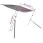 vidaXL T-Top-Beschattungsverlängerung Anthrazit 174x205x(115-194) cm vidaXL T-Top-Beschattungsverlängerung Anthrazit 174x205x(115-194) cm