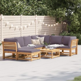 vidaXL 8-tlg. Garten-Lounge-Set mit Kissen Massivholz Akazie