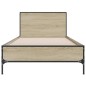vidaXL Bettgestell Sonoma-Eiche 90x190 cm Holzwerkstoff und Metall vidaXL Bettgestell Sonoma-Eiche 90x190 cm Holzwerkstoff und Metall
