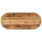 vidaXL Tischplatte 100x50x2,5 cm Oval Raues Massives Mangoholz vidaXL Tischplatte 100x50x2,5 cm Oval Raues Massives Mangoholz