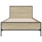 vidaXL Bettgestell Sonoma-Eiche 100x200 cm Holzwerkstoff und Metall vidaXL Bettgestell Sonoma-Eiche 100x200 cm Holzwerkstoff und Metall