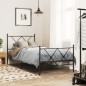 vidaXL Bettgestell mit Kopf- und Fußteil Metall Schwarz 90x190 cm vidaXL Bettgestell mit Kopf- und Fußteil Metall Schwarz 90x190 cm