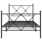 vidaXL Bettgestell mit Kopf- und Fußteil Metall Schwarz 90x190 cm vidaXL Bettgestell mit Kopf- und Fußteil Metall Schwarz 90x190 cm