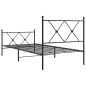 vidaXL Bettgestell mit Kopf- und Fußteil Metall Schwarz 90x190 cm vidaXL Bettgestell mit Kopf- und Fußteil Metall Schwarz 90x190 cm