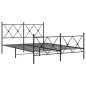 vidaXL Bettgestell mit Kopf- und Fußteil Metall Schwarz 137x190 cm vidaXL Bettgestell mit Kopf- und Fußteil Metall Schwarz 137x190 cm