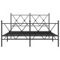 vidaXL Bettgestell mit Kopf- und Fußteil Metall Schwarz 137x190 cm vidaXL Bettgestell mit Kopf- und Fußteil Metall Schwarz 137x190 cm