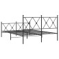 vidaXL Bettgestell mit Kopf- und Fußteil Metall Schwarz 137x190 cm vidaXL Bettgestell mit Kopf- und Fußteil Metall Schwarz 137x190 cm