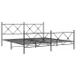 vidaXL Bettgestell mit Kopf- und Fußteil Metall Schwarz 183x213 cm vidaXL Bettgestell mit Kopf- und Fußteil Metall Schwarz 183x213 cm