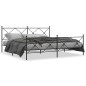 vidaXL Bettgestell mit Kopf- und Fußteil Metall Schwarz 200x200 cm vidaXL Bettgestell mit Kopf- und Fußteil Metall Schwarz 200x200 cm