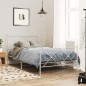 vidaXL Bettgestell mit Kopf- und Fußteil Metall Weiß 107x203 cm vidaXL Bettgestell mit Kopf- und Fußteil Metall Weiß 107x203 cm
