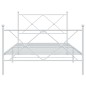 vidaXL Bettgestell mit Kopf- und Fußteil Metall Weiß 107x203 cm vidaXL Bettgestell mit Kopf- und Fußteil Metall Weiß 107x203 cm