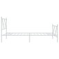 vidaXL Bettgestell mit Kopf- und Fußteil Metall Weiß 107x203 cm vidaXL Bettgestell mit Kopf- und Fußteil Metall Weiß 107x203 cm