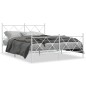 vidaXL Bettgestell mit Kopf- und Fußteil Metall Weiß 150x200 cm vidaXL Bettgestell mit Kopf- und Fußteil Metall Weiß 150x200 cm