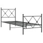 vidaXL Bettgestell mit Kopf- und Fußteil Metall Schwarz 75x190 cm vidaXL Bettgestell mit Kopf- und Fußteil Metall Schwarz 75x190 cm
