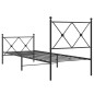 vidaXL Bettgestell mit Kopf- und Fußteil Metall Schwarz 75x190 cm vidaXL Bettgestell mit Kopf- und Fußteil Metall Schwarz 75x190 cm