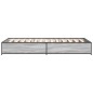 vidaXL Bettgestell Grau Sonoma 100x200 cm Holzwerkstoff und Metall vidaXL Bettgestell Grau Sonoma 100x200 cm Holzwerkstoff und Metall