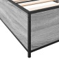 vidaXL Bettgestell Grau Sonoma 100x200 cm Holzwerkstoff und Metall vidaXL Bettgestell Grau Sonoma 100x200 cm Holzwerkstoff und Metall