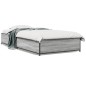 vidaXL Bettgestell Grau Sonoma 90x200 cm Holzwerkstoff und Metall vidaXL Bettgestell Grau Sonoma 90x200 cm Holzwerkstoff und Metall