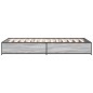 vidaXL Bettgestell Grau Sonoma 90x200 cm Holzwerkstoff und Metall vidaXL Bettgestell Grau Sonoma 90x200 cm Holzwerkstoff und Metall