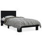 vidaXL Bettgestell Schwarz 90x200 cm Holzwerkstoff und Metall vidaXL Bettgestell Schwarz 90x200 cm Holzwerkstoff und Metall