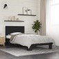 vidaXL Bettgestell Schwarz 90x200 cm Holzwerkstoff und Metall vidaXL Bettgestell Schwarz 90x200 cm Holzwerkstoff und Metall