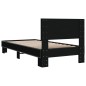 vidaXL Bettgestell Schwarz 90x200 cm Holzwerkstoff und Metall vidaXL Bettgestell Schwarz 90x200 cm Holzwerkstoff und Metall