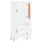 vidaXL Highboard Hochglanz-Weiß 69,5x34x180 cm Holzwerkstoff vidaXL Highboard Hochglanz-Weiß 69,5x34x180 cm Holzwerkstoff