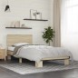 vidaXL Bettgestell Sonoma-Eiche 90x190 cm Holzwerkstoff und Metall vidaXL Bettgestell Sonoma-Eiche 90x190 cm Holzwerkstoff und Metall