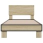 vidaXL Bettgestell Sonoma-Eiche 90x190 cm Holzwerkstoff und Metall vidaXL Bettgestell Sonoma-Eiche 90x190 cm Holzwerkstoff und Metall
