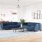 vidaXL 2-tlg. Sofagarnitur Blau Stoff vidaXL 2-tlg. Sofagarnitur Blau Stoff