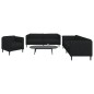 vidaXL 3-tlg. Sofagarnitur Schwarz Stoff vidaXL 3-tlg. Sofagarnitur Schwarz Stoff