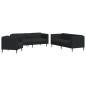 vidaXL 3-tlg. Sofagarnitur Schwarz Stoff vidaXL 3-tlg. Sofagarnitur Schwarz Stoff