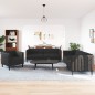 vidaXL 3-tlg. Sofagarnitur Schwarz Stoff vidaXL 3-tlg. Sofagarnitur Schwarz Stoff
