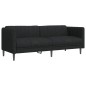 vidaXL 3-tlg. Sofagarnitur Schwarz Stoff vidaXL 3-tlg. Sofagarnitur Schwarz Stoff