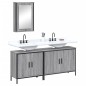vidaXL 3-tlg. Badmöbel-Set Grau Sonoma Holzwerkstoff vidaXL 3-tlg. Badmöbel-Set Grau Sonoma Holzwerkstoff