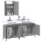 vidaXL 3-tlg. Badmöbel-Set Grau Sonoma Holzwerkstoff vidaXL 3-tlg. Badmöbel-Set Grau Sonoma Holzwerkstoff
