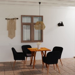 5-tlg. Garten-Essgruppe Schwarz