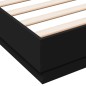 vidaXL Bettgestell Schwarz 120x190 cm Holzwerkstoff vidaXL Bettgestell Schwarz 120x190 cm Holzwerkstoff