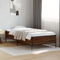 vidaXL Bettgestell Braun Eichen-Optik 90x190 cm Holzwerkstoff Metall vidaXL Bettgestell Braun Eichen-Optik 90x190 cm Holzwerkstoff Metall