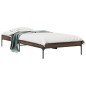 vidaXL Bettgestell Braun Eichen-Optik 100x200 cm Holzwerkstoff Metall vidaXL Bettgestell Braun Eichen-Optik 100x200 cm Holzwerkstoff Metall