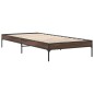 vidaXL Bettgestell Braun Eichen-Optik 100x200 cm Holzwerkstoff Metall vidaXL Bettgestell Braun Eichen-Optik 100x200 cm Holzwerkstoff Metall