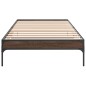 vidaXL Bettgestell Braun Eichen-Optik 100x200 cm Holzwerkstoff Metall vidaXL Bettgestell Braun Eichen-Optik 100x200 cm Holzwerkstoff Metall
